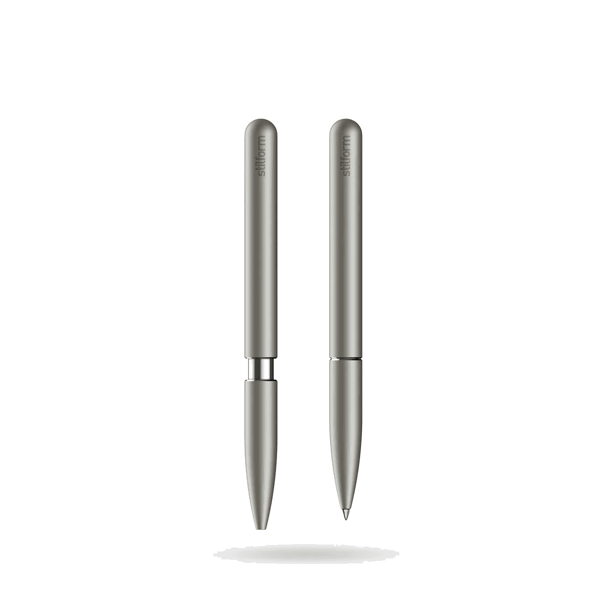 PEN Ballpoint Titanium in Natural titanium, polished silver, or black