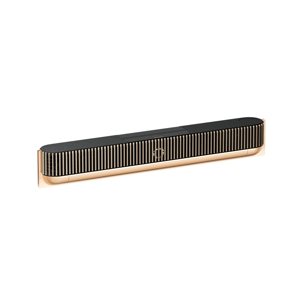 Beosound Theatre - Gold Tone, Light Oak cover in Gold Tone, Light Oak