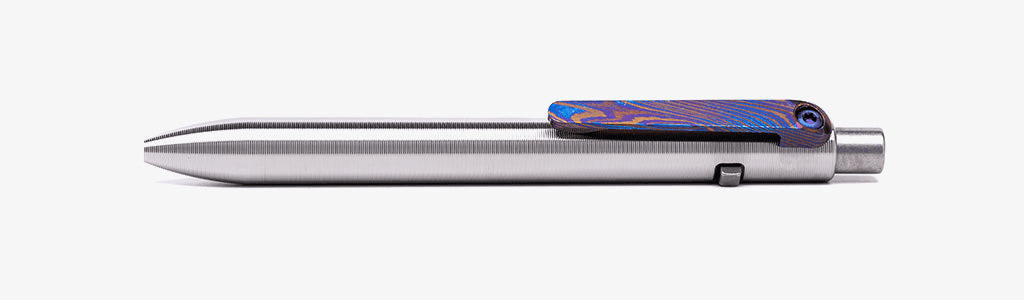 Side Click Pen in Titanium, copper, bronze, or dark zirconium, view 6
