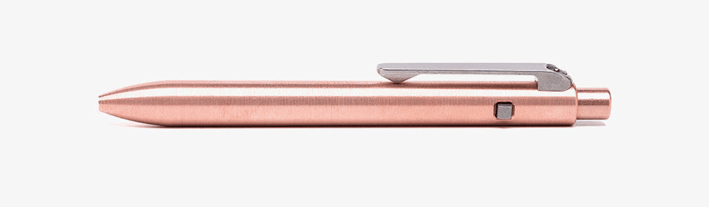 Side Click Pen in Titanium, copper, bronze, or dark zirconium, view 11