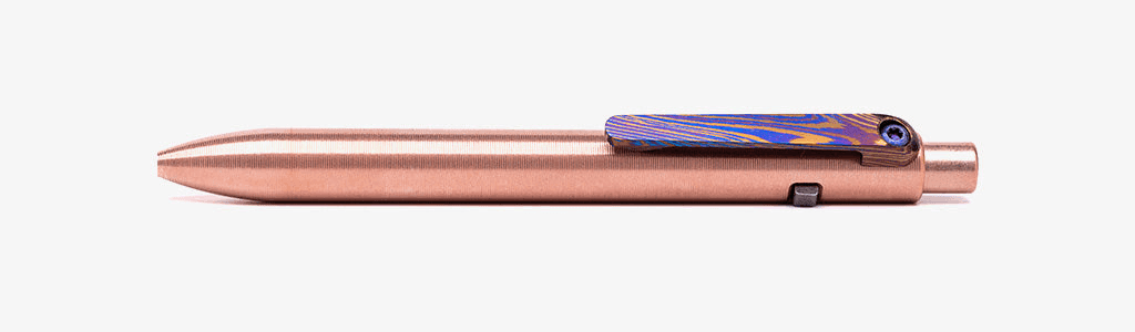 Side Click Pen in Titanium, copper, bronze, or dark zirconium, view 12