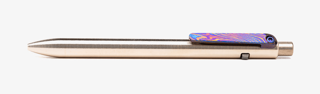 Side Click Pen in Titanium, copper, bronze, or dark zirconium, view 16