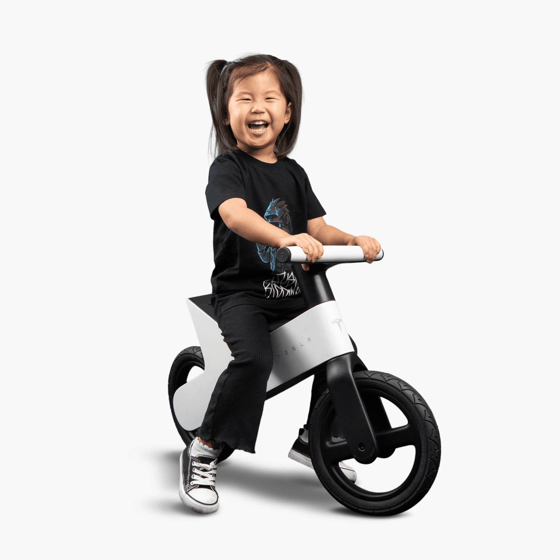 Balance Bike for Kids in White and black, view 2