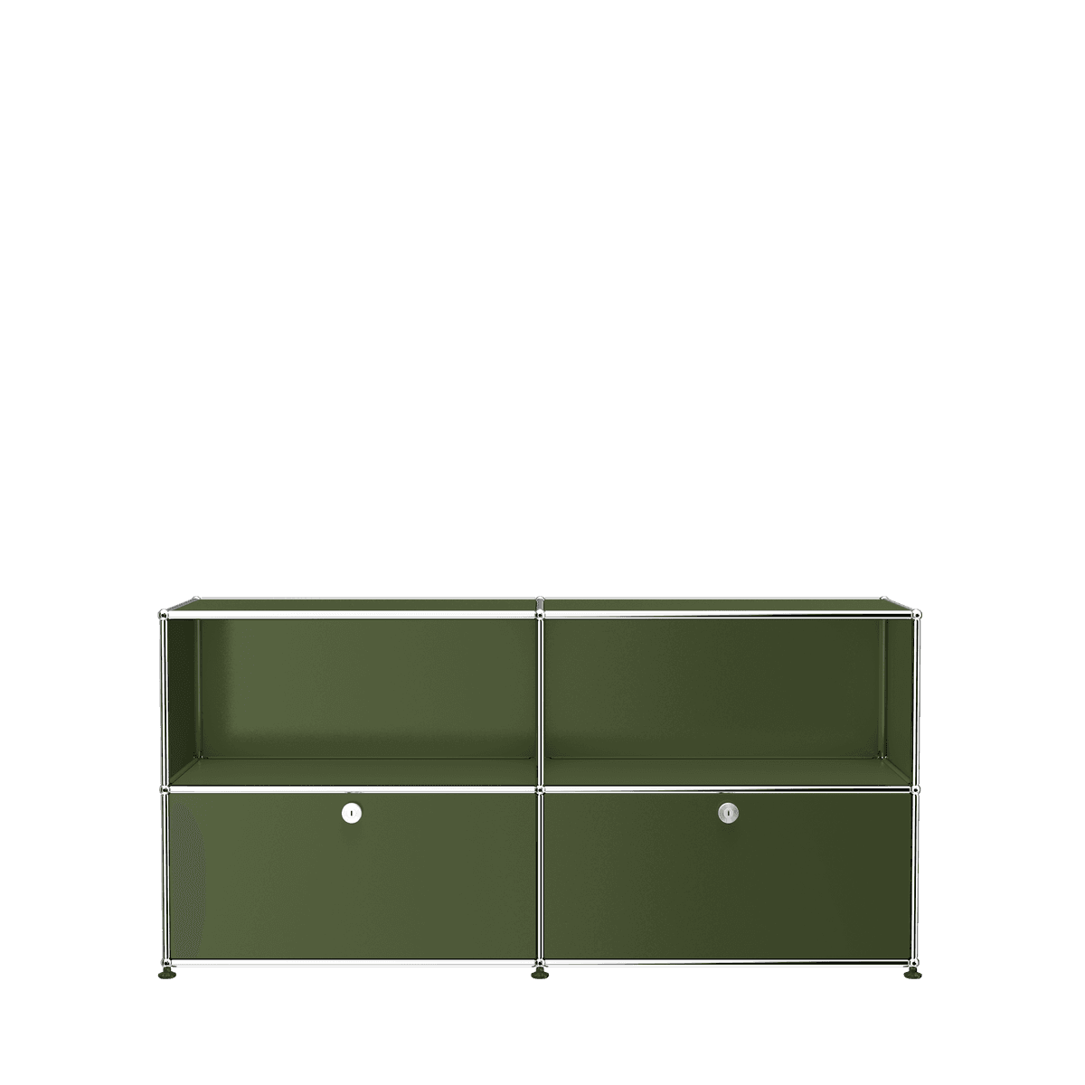 Haller Credenza C2A in Olive green and chrome