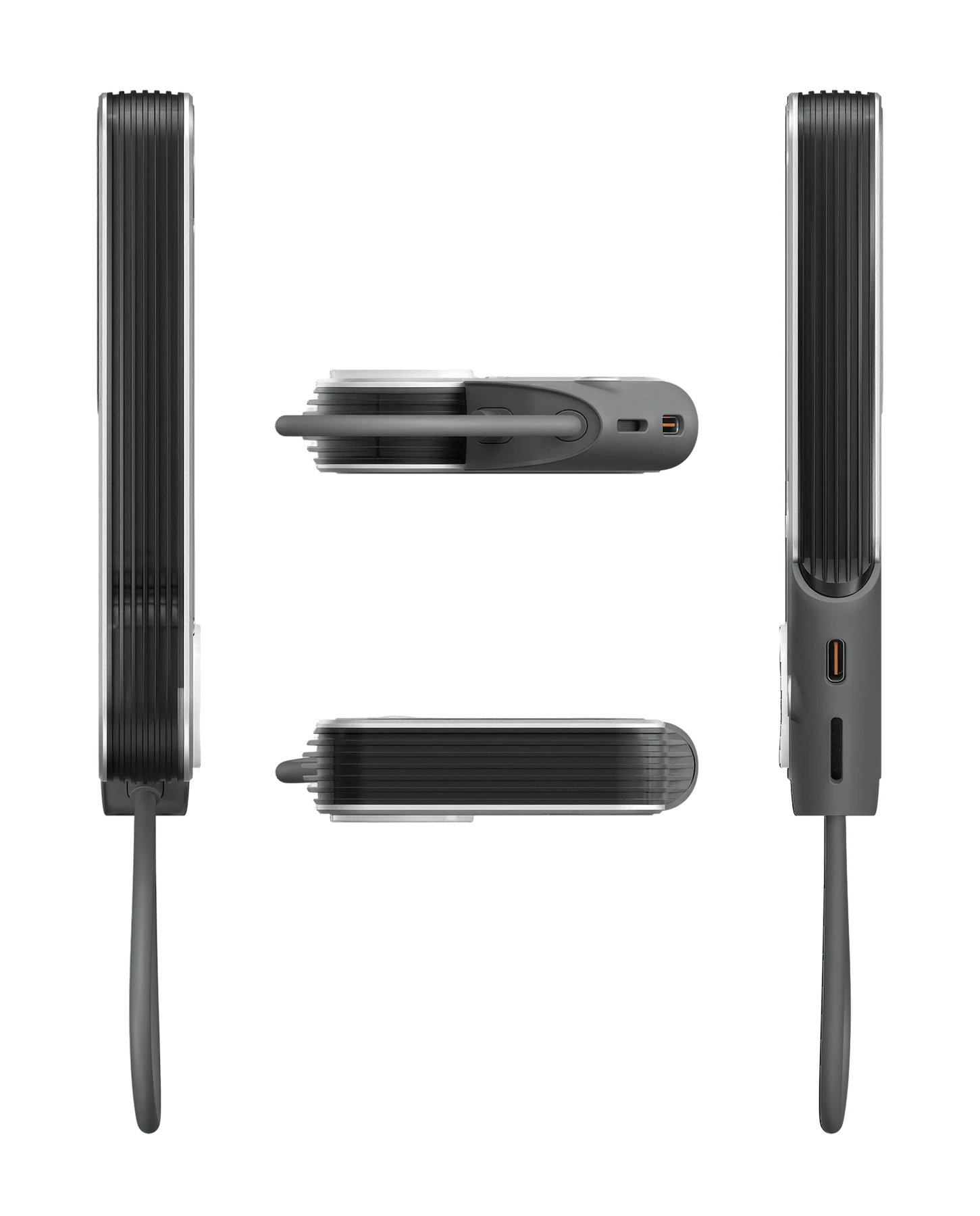 M10 Multi-Charging Dual-Mag Power Bank in Silver-Grey, view 3
